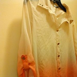 Sale  Mnk two tone shear shirt.